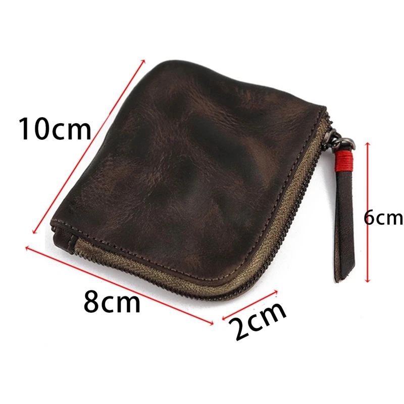 

ASDS-Leather Coin Purse,for Women&Men Vintage Handmade Wallet,Mini Card Holder Bag,Zipper Purses