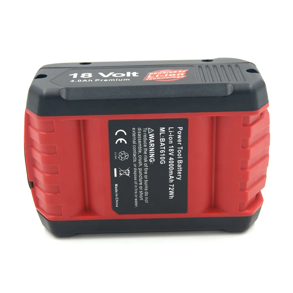 

Cordless Power Tools Replacement Batteries 4000mAh Li-ion for Bosch 18V battery BAT609 BAT618 BAT620 2607336092 GSR18V-Li