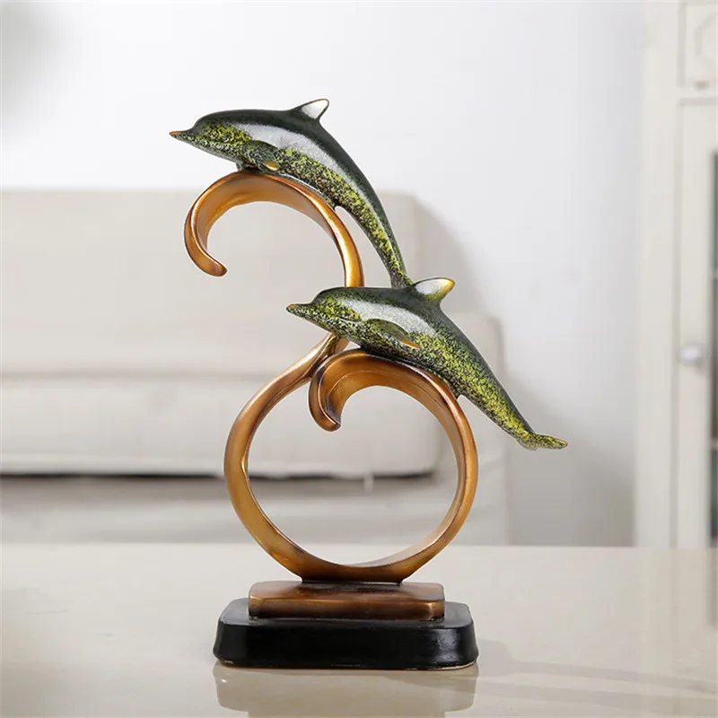 

Dolphins Ornaments Crafts Decoration Accessories Modern Gift for Home Living Room BDF99