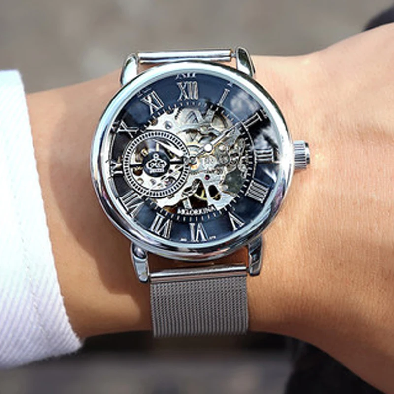 Часы ORKINA мужские механические из нержавеющей стали|Мужские часы| |