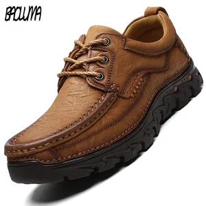 Туфли мужские из натуральной кожи, Классические лоферы, на шнуровке, роскошные дизайнерские, ручная работа, Мокасины, повседневная обувь