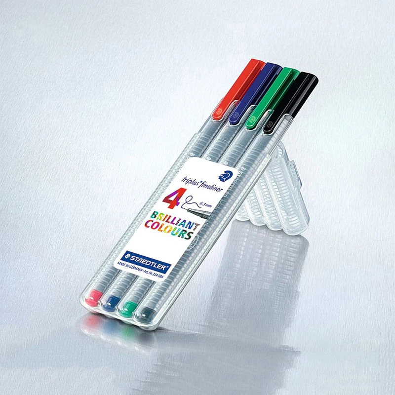 Фломастеры Staedtler 334 Triplus сверхтонкие точечные ручки 0 3 мм разные цвета упаковка из