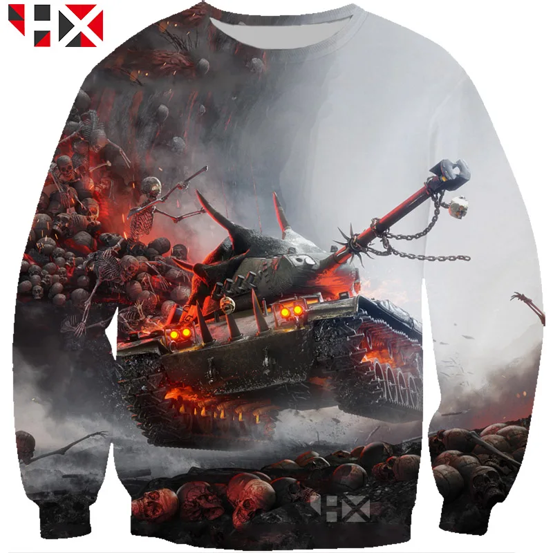 Новинка 2021 г. толстовка с капюшоном в стиле Tank World Модный свитшот унисекс