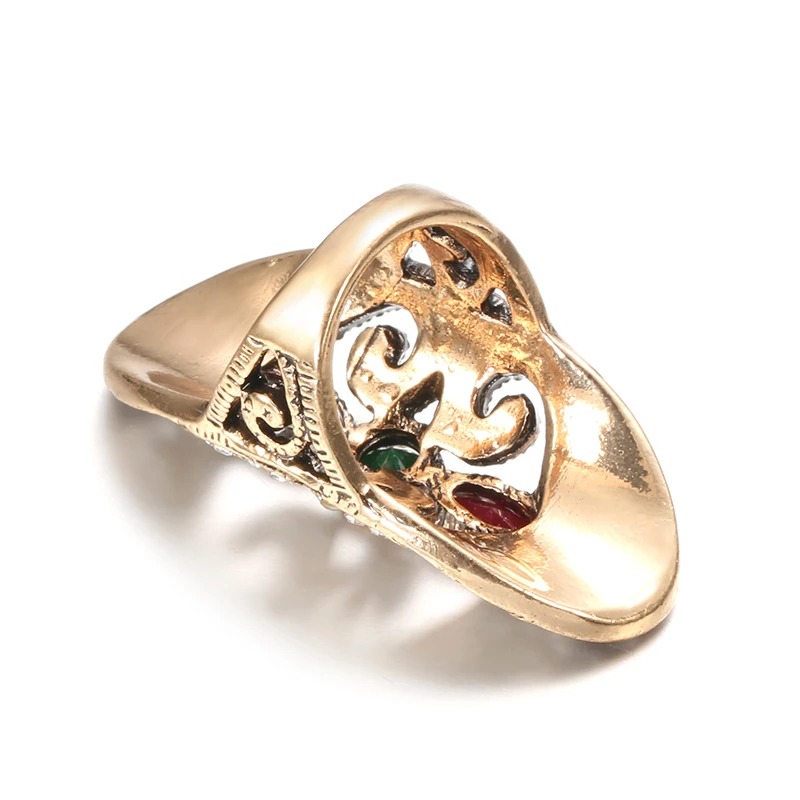 Кинели ретро кольцо Мода Для женщин золотые украшения Цвет инкрустированные