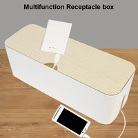 anti dust charger socket organizer network line storage bin power strip wire case cable storage box charger wire management