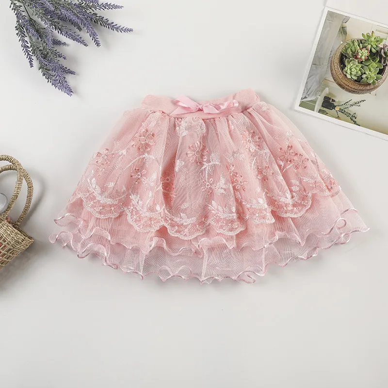 TK01539Bpink Welaken/летние юбки-пачки с блестками и звездами для девочек; детская одежда; детская танцевальная фатиновая юбка-американка принцессы; одежда для маленьких девочек - Цвет: TK01539Bpink