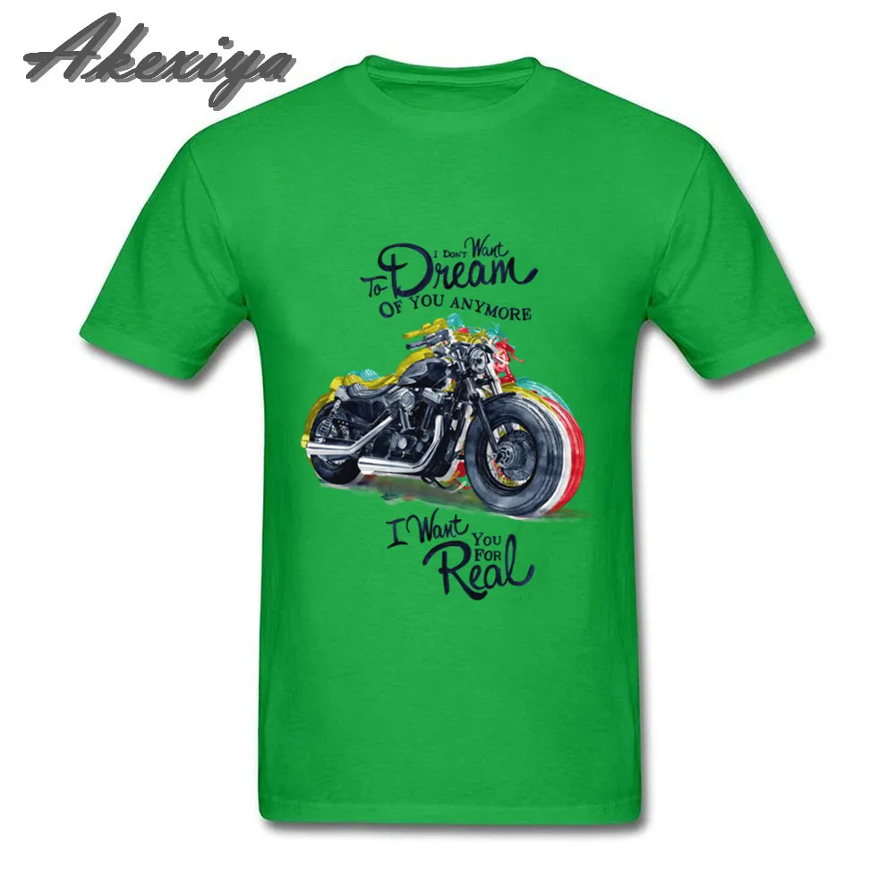 Футболка мужская с рукавом реглан мотоциклетная рубашка надписью dream Ride to Future