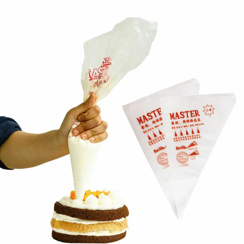 

100PCs Disposable Pastry Bags Cake Decoration Kitchen Icing Food Preparation Bags Cup Cake Piping Tools For Baking