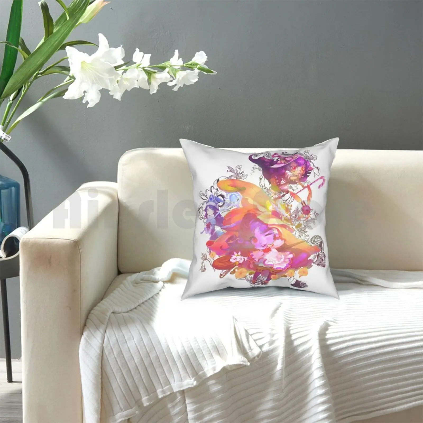 Kawaii Lulu Подушка Чехол с принтом домашняя мягкая подушка поддержка средней высоты