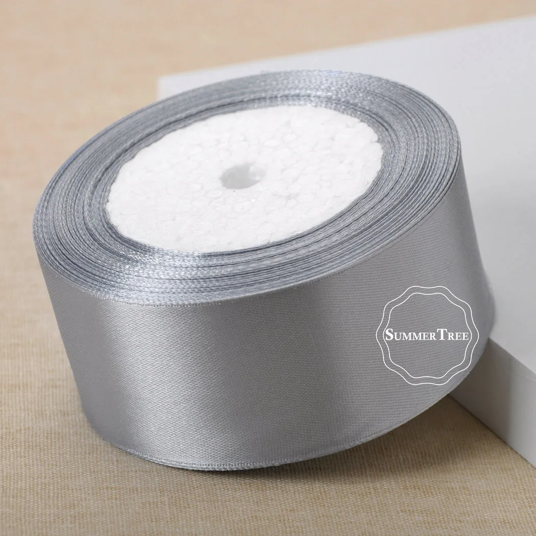 Атласная лента пояс Подарочный бант серый 25 ярдов 6 мм 10 15 38 50 для свадебной