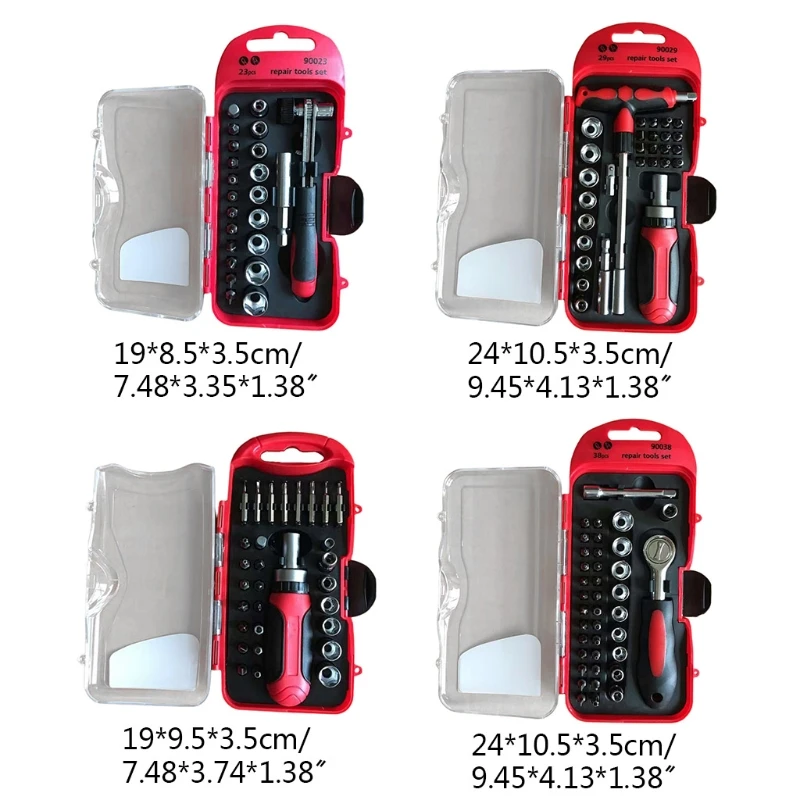 

23/29/30/38pcs Auto Car Hand Repair Tool Set Mini Screwdriver Bit Socket Wrench