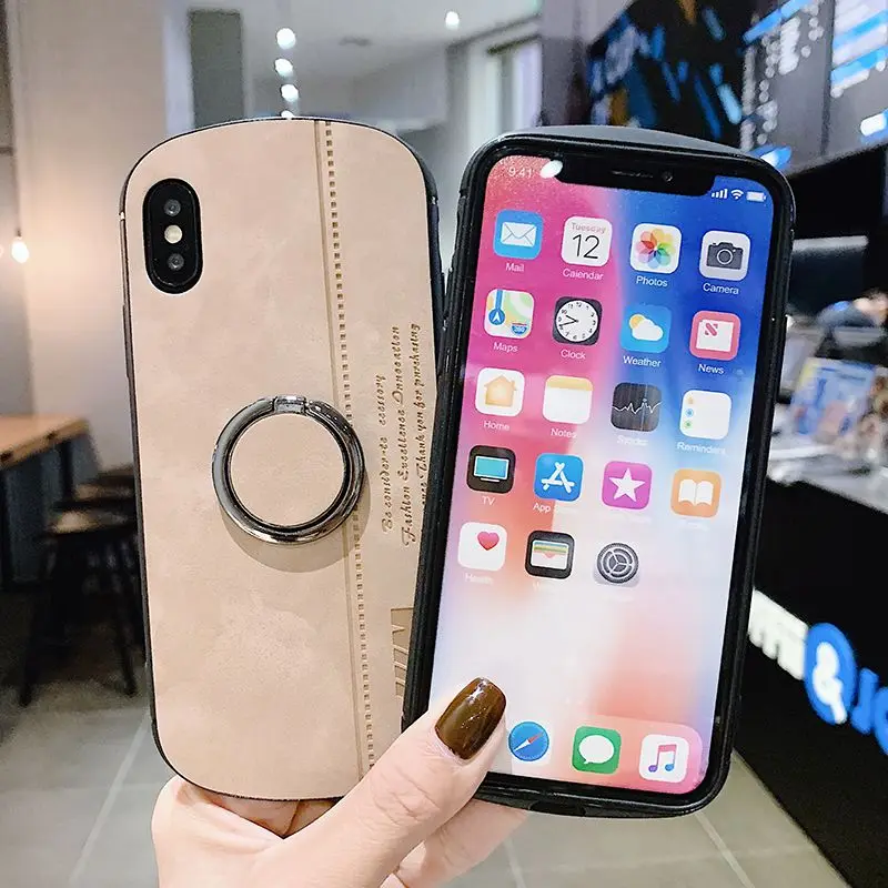 Кожаный чехол для Iphone Xr, кольцо на палец, чехол для Iphone 6, 7, 8 Plus, Iphon Xs Max, роскошный X Чехол, защита для Iphone 6 S