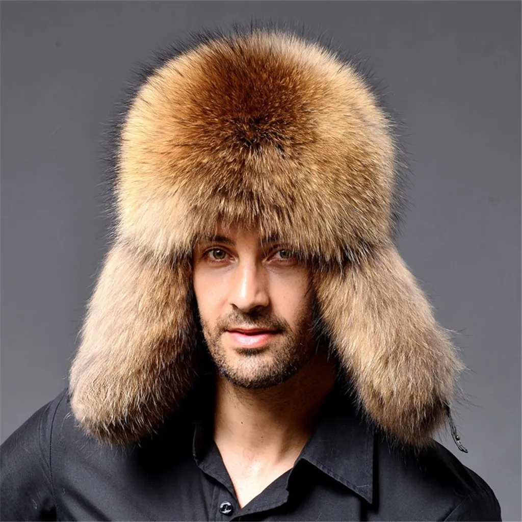 Велосипедная шапка для мужчин зимние уличные теплые наушники Trapper Лыжная Шапка