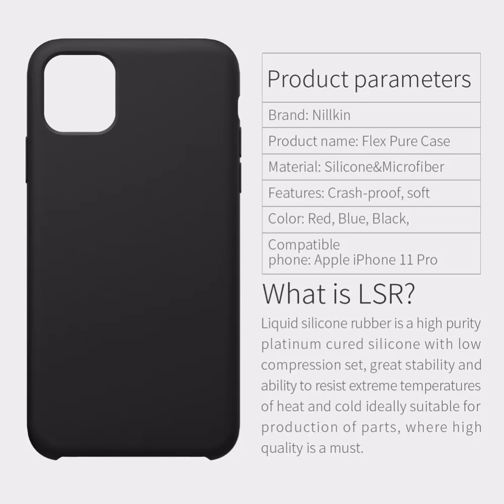 10 шт./лот защитный чехол Nillkin Flex Pure для iphone 11 pro 5,8 дюймов жидкий силиконовый резиновый противоударный чехол для телефона