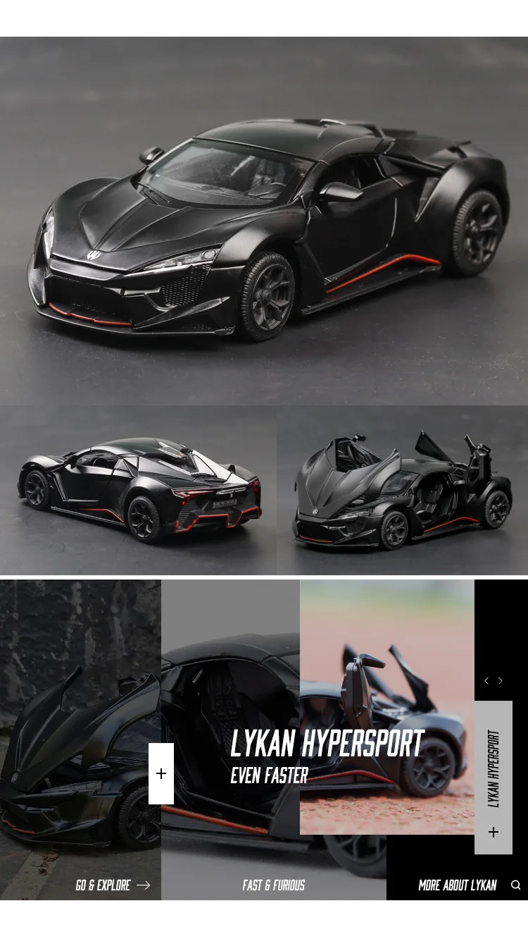 Литая 1:32, новинка, Lyken, Спортивная модель автомобиля, металлический сплав, автомобиль, моделирование, оттягивающие назад, автомобили, игрушки для детей, подарки для детей