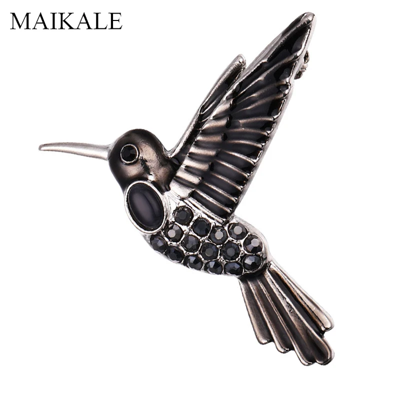 

MAIKALE High Quality Zinc Alloy original design Bird Brooch Pins Crystal Rhinestone Brooches for Women Fashion Accessories 2021