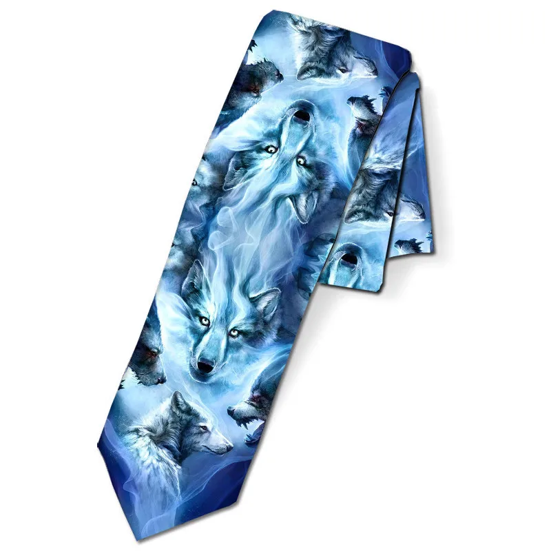 Модные галстуки под заказ с 3D принтом для мужчин 8 см креативные тотемные