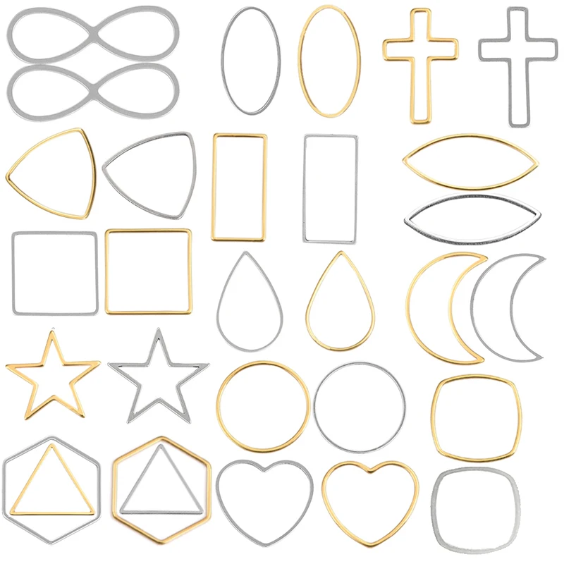 Серьги-подвески из нержавеющей стали геометрический дизайн под серебро золото 30