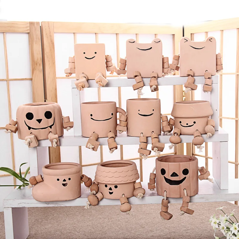 Цветочные горшки терракотовые кашпо для суккулентных растений креативный милый
