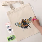 Сумка с алмазной живописью 5D, многоразовая, Экологичная, для покупок