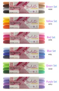 Набор маркеров ZIG Kuretake MS-7700, акварельные кисти, водостойкие кисти, кисти с двойным кончиком, японские Свадебные Ручки