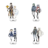 game genshin impact figure keqing zhongli xiao acrylic stands plate desk decor standing sign keychain fans toy anime lovers gift