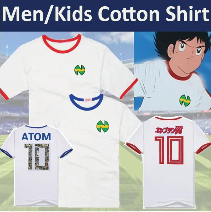 Фото Детские мужские футболки Оливер atom eteam de Japan Red Spain Captain Tsubasa трикотажные изделия ATOM