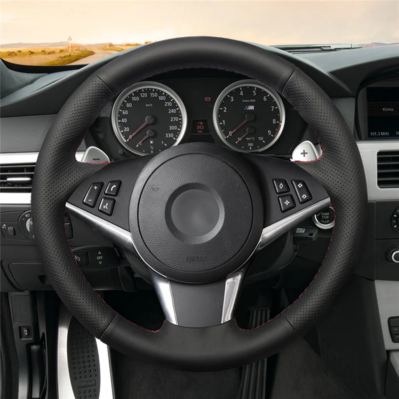 Индивидуально подходящая модель для BMW E60 E61 530d 545i 550i E63 E64 630i 645Ci 650i Кожаная оплетка