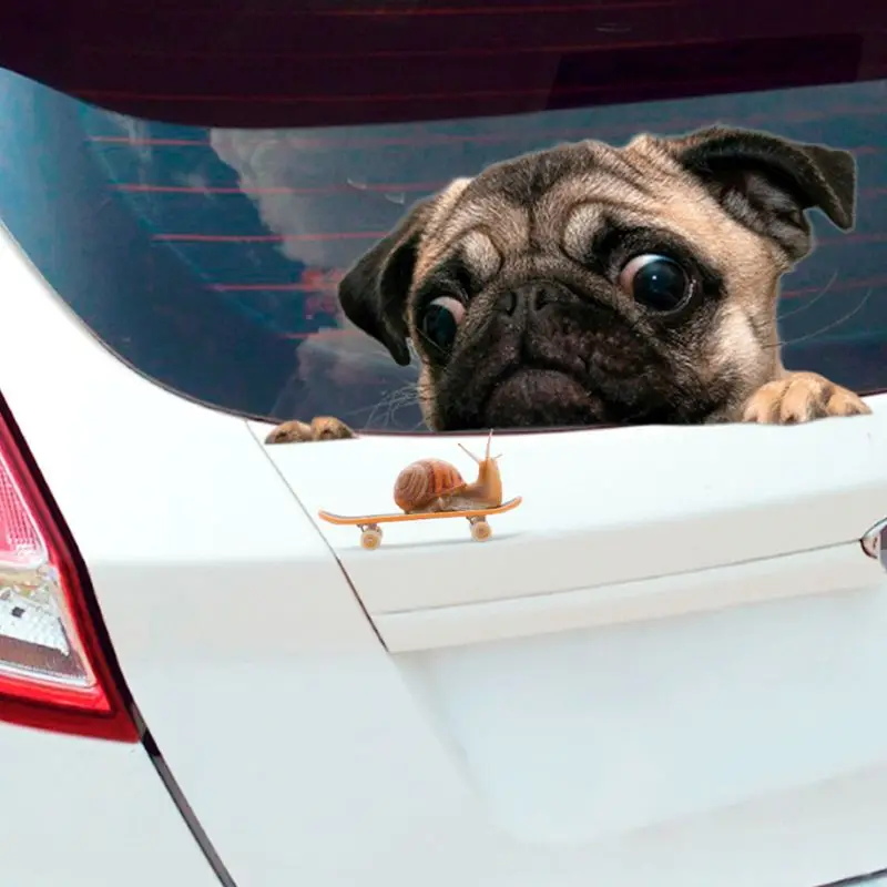 

3D Dog PVC Car Stickers For Laptop Decal Fridge Skateboard Kitchen Cute Home