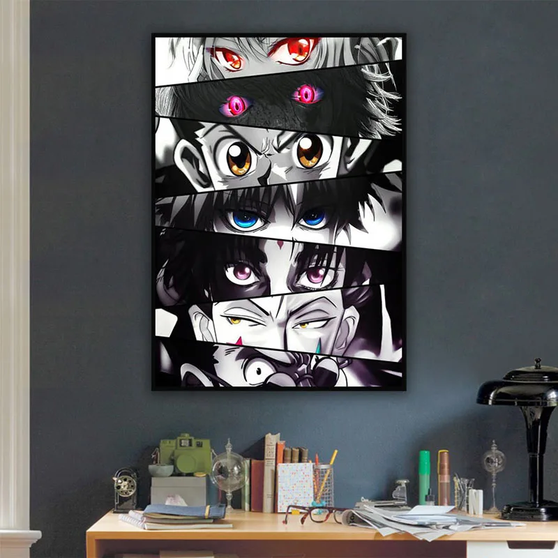 

Japanese Anime Character Eyes Canvas Painting Art Poster Decorative Painting Mural Home Children Room Wall Aesthetic Decoration