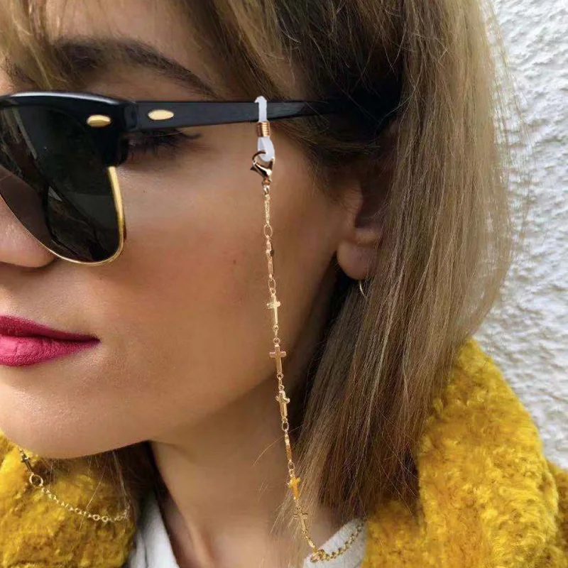 

Fashion Eyeglasses Chain Cross Chain for Women Necklace Bracelet Sunglasses Holder Strap Eyewear Retainer Mask Hanging Rope
