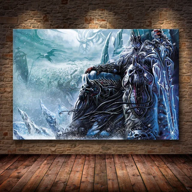 Карта мира по мотивам Warcraft плакат холст картина настенное искусство настенные