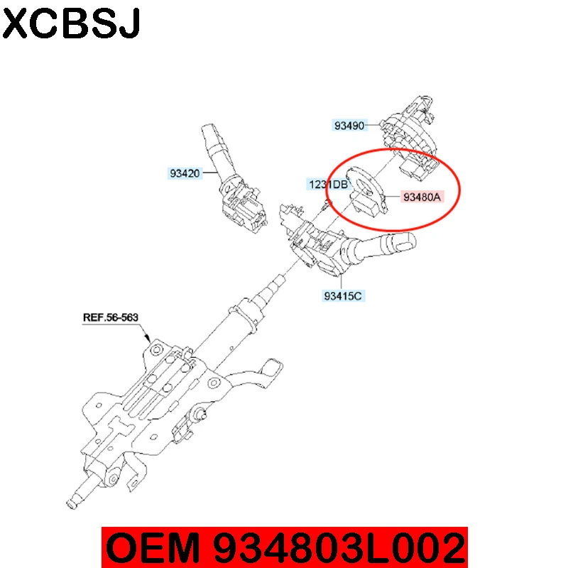 Оригинальный датчик угловой скорости 934803L002 для Azera TG Genesis 08 13 Santa fe Cerato 12 93480