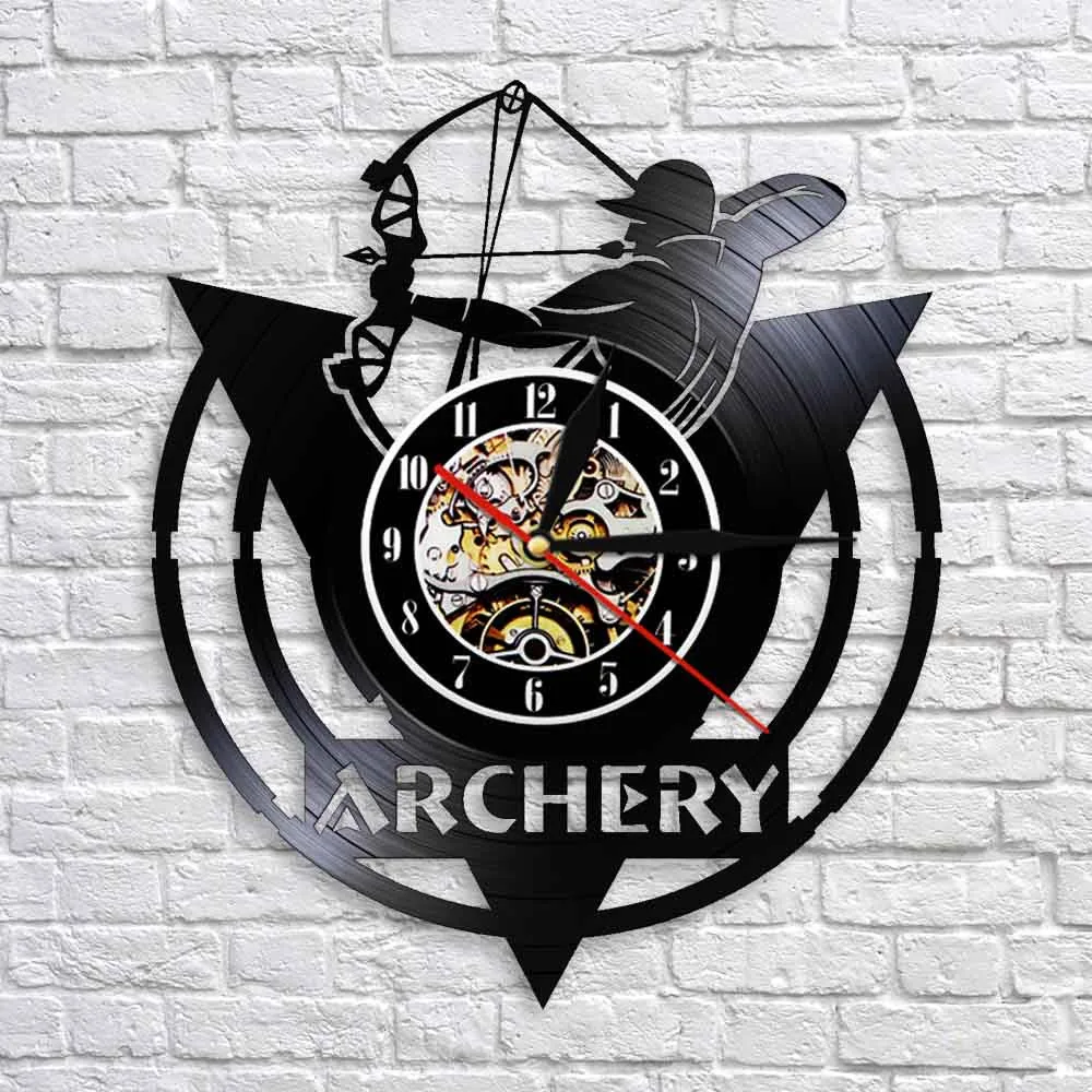 Стрелы в руках воинов лук для стрельбы из лука настенные часы с логотипом