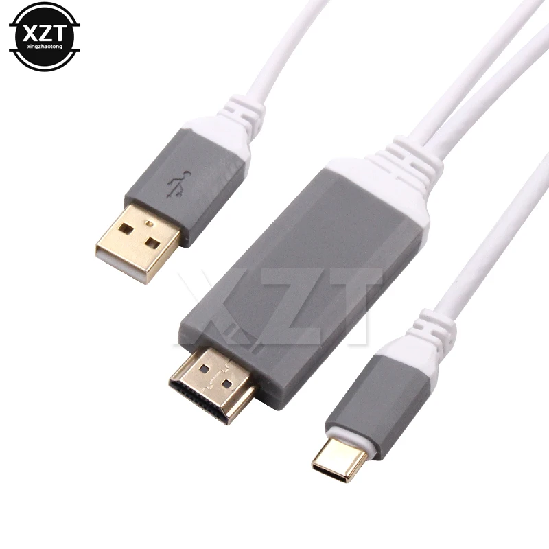 USB-C 3 1 Type C к HDMI TV HDTV кабель HD 4K DMI конвертер АДАПТЕРНЫЕ Кабели USB для iPhone цифровой AV |