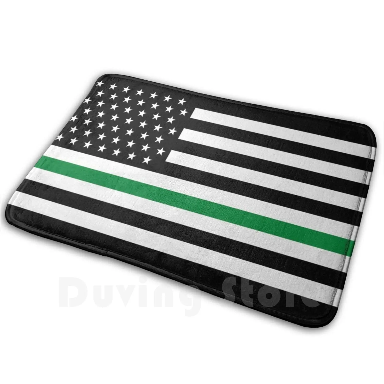 

Тонкая зеленая линия США/Флаг военной службы, мягкий нескользящий коврик, ковер, подушка, США, военный патриот, патриотическая Мурика