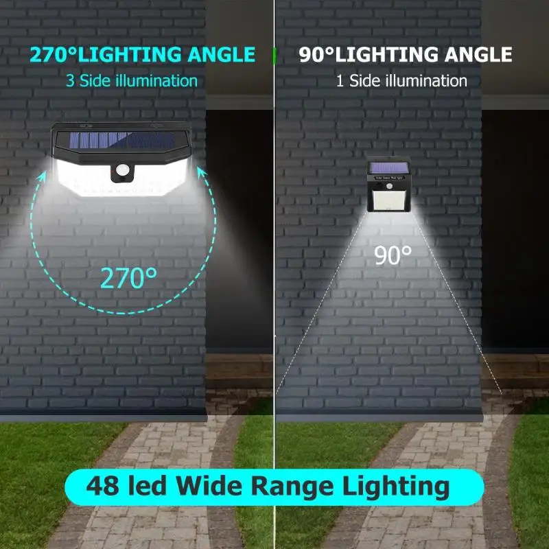Индукционная лампа с солнечным выключателем 66LED для человека три режима четыре