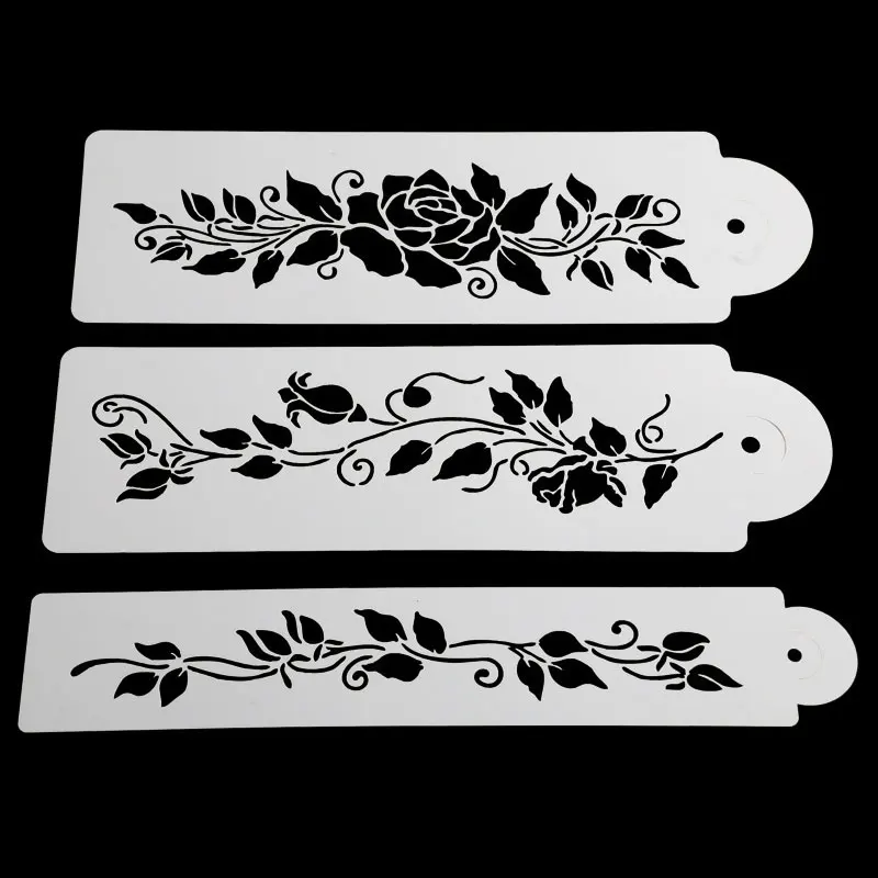 

Cake Side Cupcake Stencil Cake Damask Lace Border Sugarcraft Decoration Cake Mould Plastic Baking Cake Decorating Tool