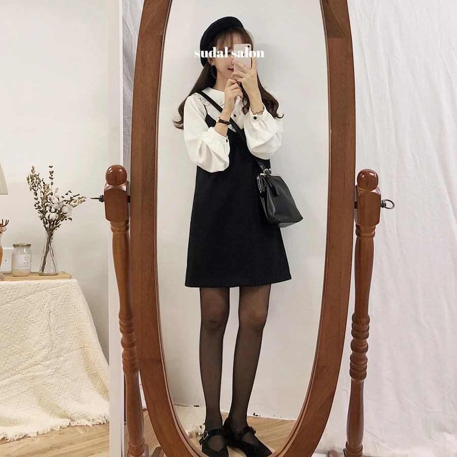 Vestido Vintage negro sin mangas para mujer, traje de 2 piezas para primavera y verano, sin mangas, con cuello de pico, S XL