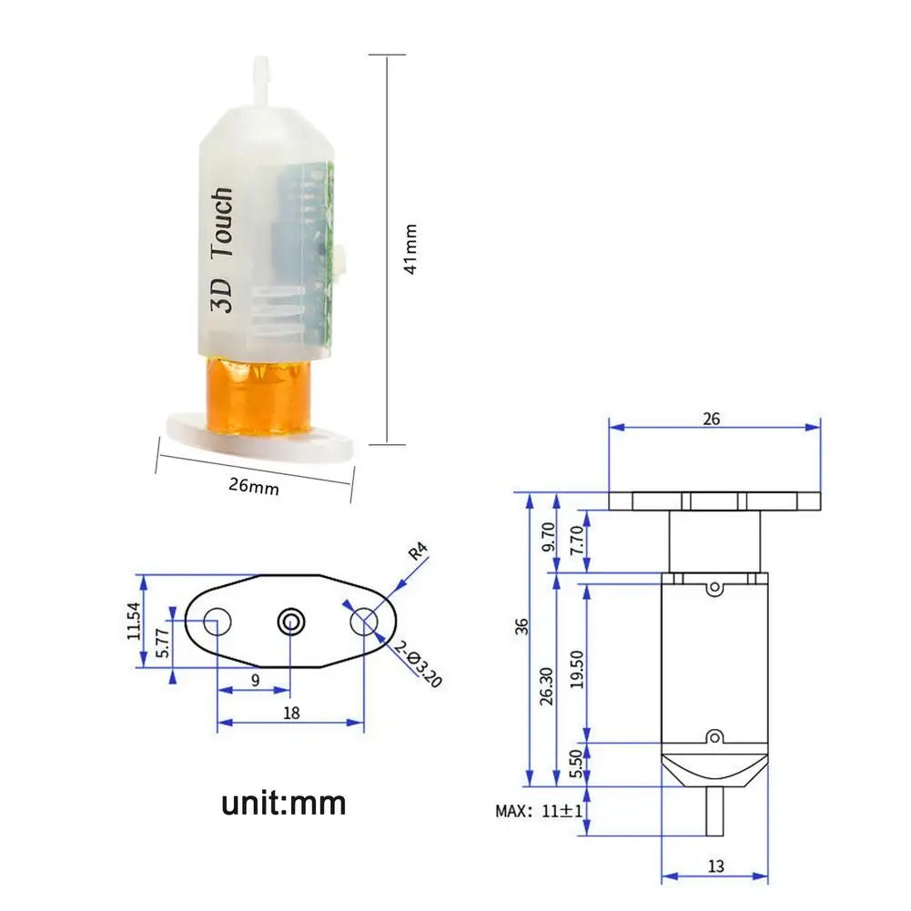 bl touch auto bed leveling sensor kit 3d printer parts ender upgrade for ender kossel 3d printer accessories free global shipping
