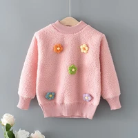 girls long sleeve crew neck pullover sweater toddler girl fall clothes 2022 toddler girl sweater baby girl sweater