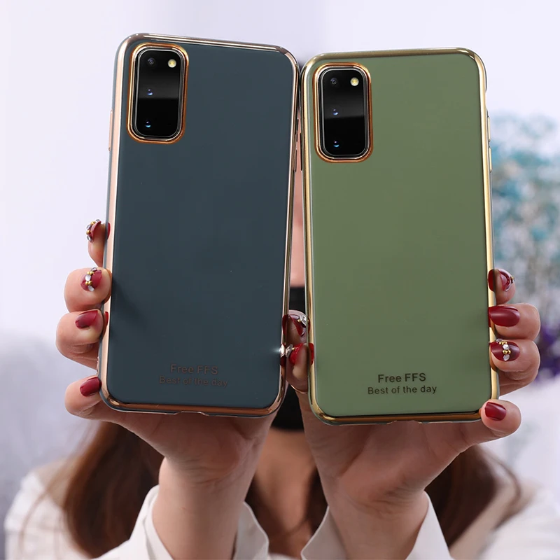 Роскошный чехол с золотым покрытием для Samsung Galaxy S9 S10 Plus S10E S20 Note 9 10 A50 A30S A70 A51 A71 A715