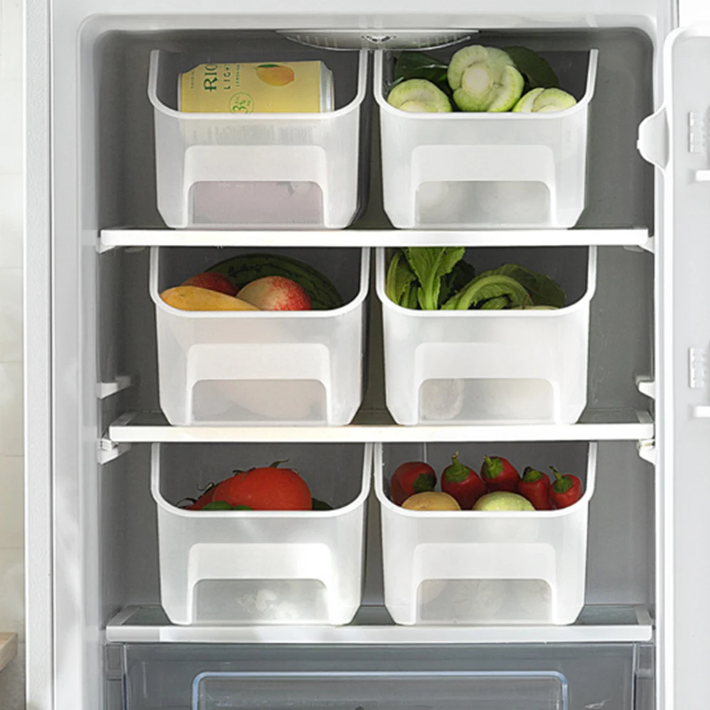 

Kitchen Refrigerator Storage Box Food Container Plastic Fresh Spacer Storage Rack Pull-out Drawers Fresh Sort Organizer