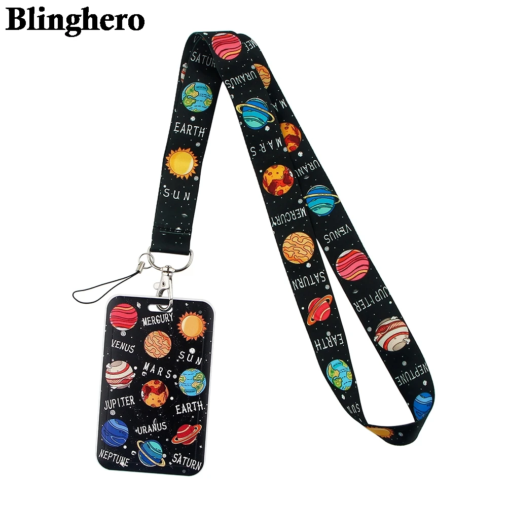 CB335 пространство планеты творческих шнурки значки ID карты ремешки для мобильных