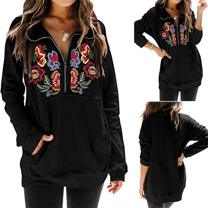 

Women Embroidery Hoodies The Final Cartoon Streetwear Sweatshirts Graphic Long Sleeve Crop Top