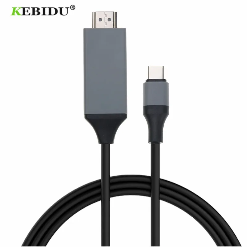 KEBIDU 2 м Type C USB к совместимому с HDMI HDTV 4K @ 30 Гц кабель для Samsung Galaxy Note 8 9 S10 + плюс на COM