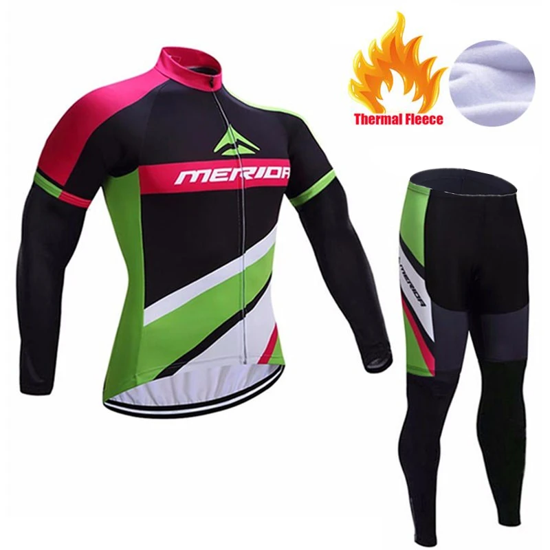 Pic Color Зимний комплект из теплого флиса для велоспорта Maillot Ropa Ciclismo Invierno MTB велосипедная одежда спортивная одежда - Цвет: Pic Color