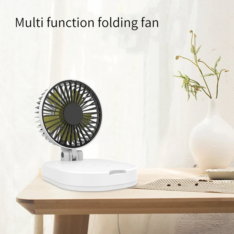 

10000Mah USB Small Fan Folding Portable Mobile Power Mini Fan Wireless Charger Charging Treasure Fan