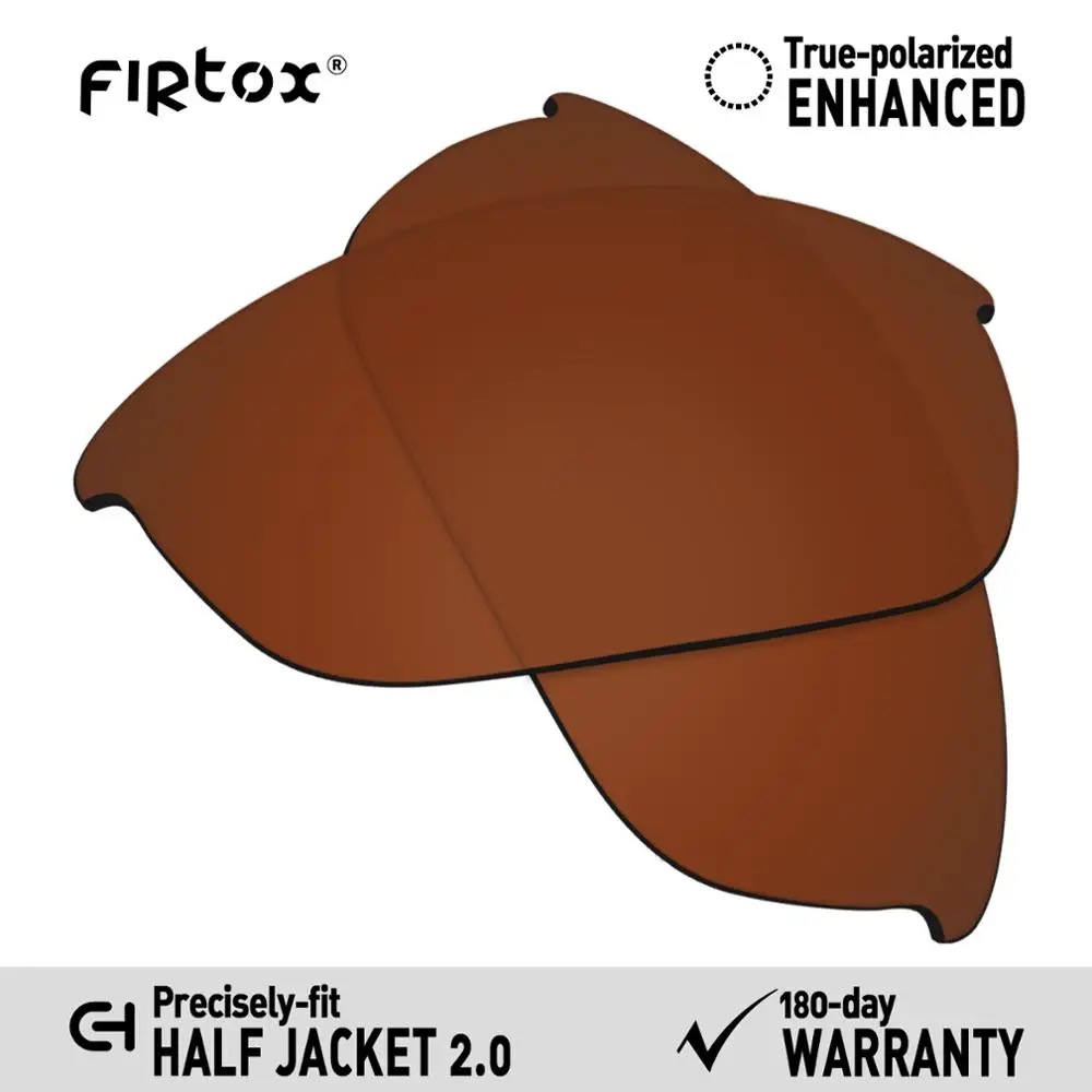 Brown-Polarized Firtox настоящие поляризованные Сменные рассеиватели UV400 для солнцезащитных очков-половина Куртки Окли 2,0 OO9144(Только Совместимые линзы)-несколько - Цвет линз: Brown-Polarized