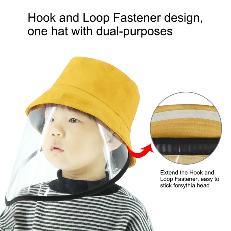 

PULUZ Anti-Saliva Splash Anti-Spitting Anti-Fog Anti-Oil Protective Cap Kids Fisherman Hat Removable Face Shield